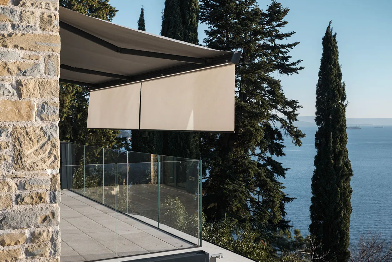 T-Hide cassette awning shading a residential terrace